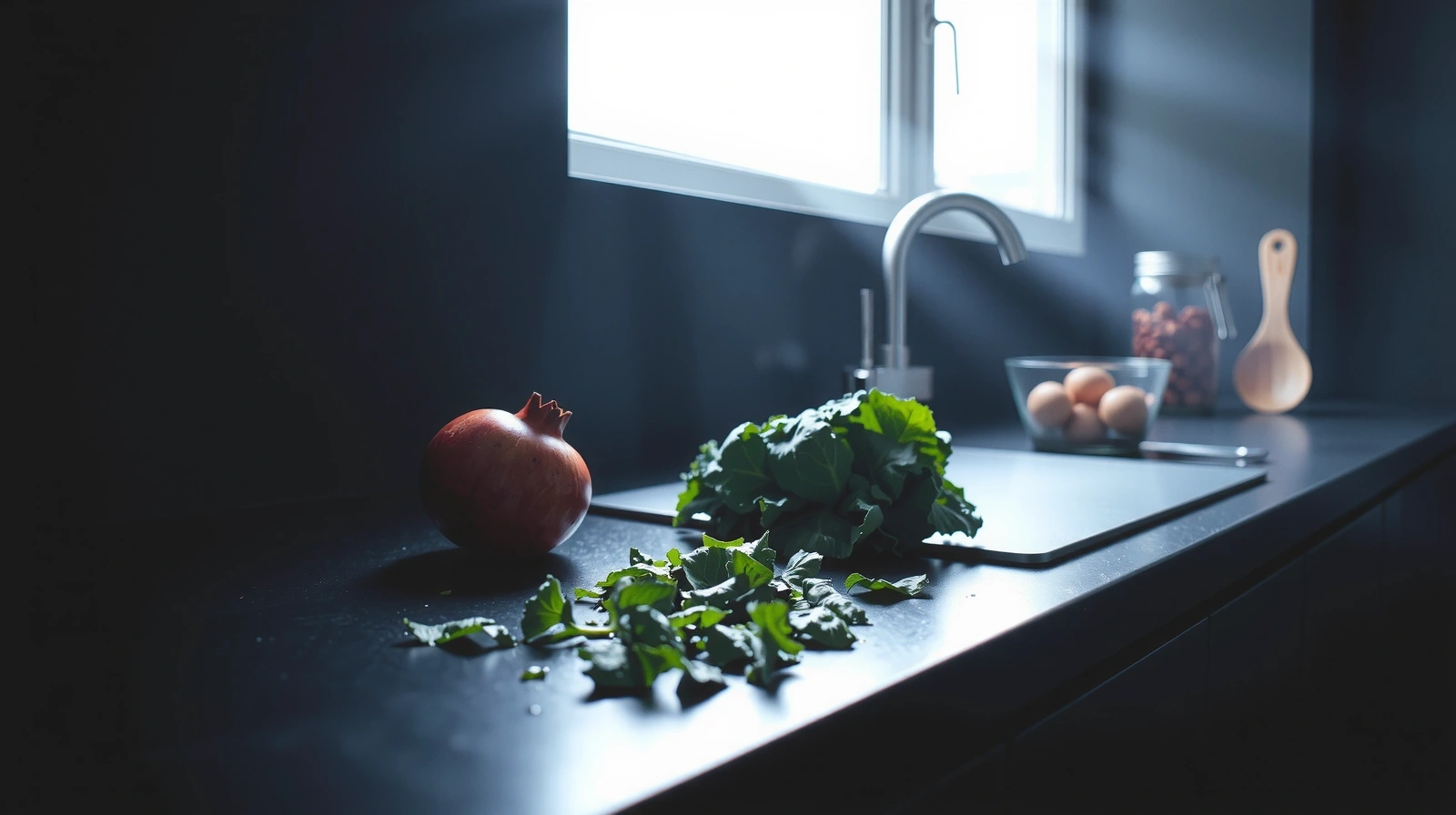 Minimalistyczna kompozycja surowych składników